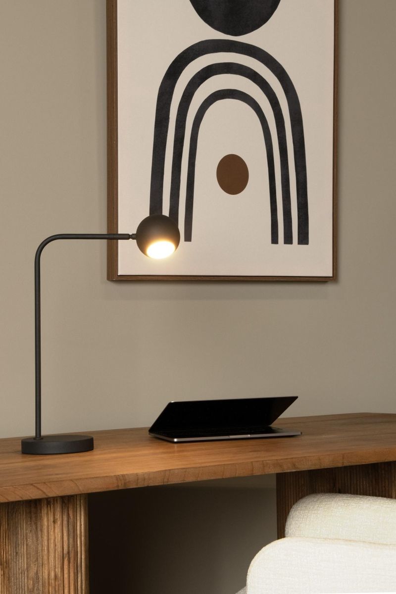 Lucide COMET - Dobíjacia stojaca lampa na čítanie - Batéria - LED Dim. - 1x3W 2700K - 3 StepDim - Čierny